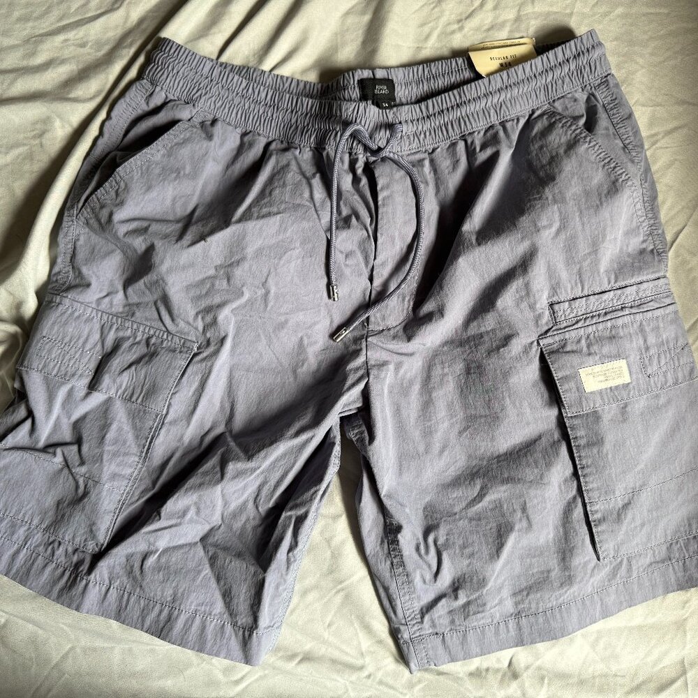 River Island Utility Cargo Short Lavender purple size 34 $60